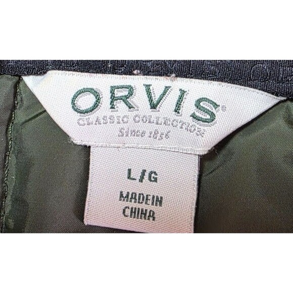 Orvis Jacket Green Fleece Puffer Full Zip for Hiking & Outdoors, L, Olive Green - Picture 3 of 14
